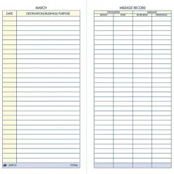Adams Business Forms<Vehicle Mileage Records, 3 1/4" x 6 1/4", 36 Sets/Book (AFR10)