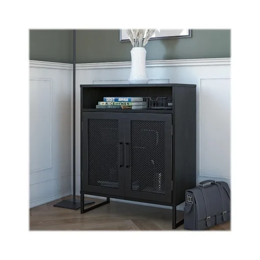 Ameriwood Storage Cabinets<Purdue 30" Storage Cabinet with 3 Shelves, Black Oak (3558335COM)