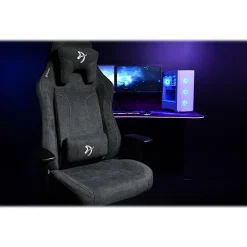 Arozzi Gaming Chairs<Vernazza Fabric Ergonomic Rocker Gaming Chair, Dark Gray (VERNAZZA-XL-SFB-DG)