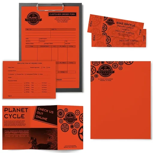 Astrobrights Multipurpose Paper<Colored Paper, 24 lbs., 8.5" x 11", Orbit Orange, 500 Sheets/Ream (22561)