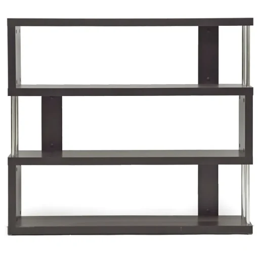Baxton Studio Bookcases<Barnes 43.38'' W x 11.5'' D Bookshelf, Dark Brown (4339-STPL)