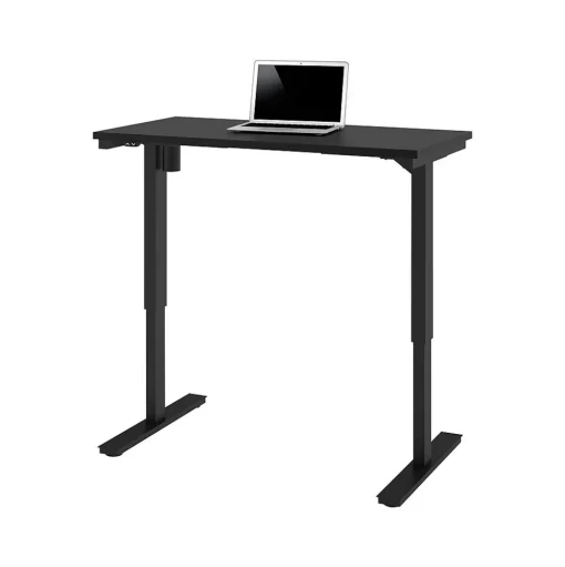 bestar Standing Desks<Universel 48"W Electric Height Adjustable Desk, Black (65857-18)