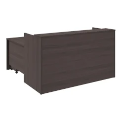 Bush Business Furniture L-Desks<Arrive 72"W L Shaped Reception Desk with Shelf and Mobile File Cabinet, (ARV007SG)