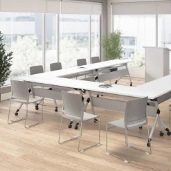 Bush Business Furniture Folding & Stacking<Envision Stackable Chairs, Gray, 2/Set (CH4003LGP-03)
