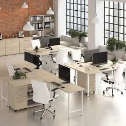 Bush Business Furniture Office Desks<Hustle 72"W Computer Desk with Metal Legs, Natural Elm (HUD172NE)