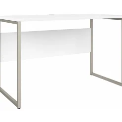 Bush Business Furniture Computer Desks<Hybrid 48"W Computer Table Desk with Metal Legs, (HYD148WH)