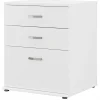 Bush Business Furniture Storage Cabinets<Universal 34" Floor Storage Cabinet with 3 Drawers, White (UNS328WH)