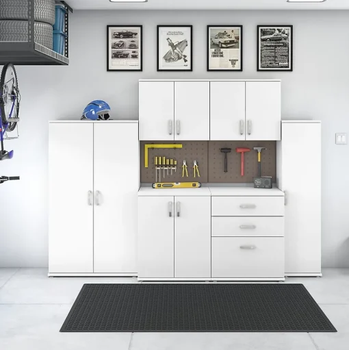Bush Business Furniture Storage Cabinets<Universal 62" 6-Piece Modular Storage Set with 14 Shelves, White (UNS002WH)