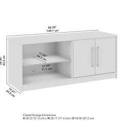 Bush Business Furniture Storage Cabinets<Vista Low Storage Cabinet with Doors and Shelves, Black Walnut (VSS160BW)
