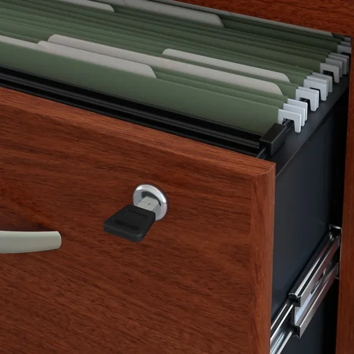 Bush Business Furniture L-Desks<Westfield 72W L Shaped Desk with 48W Return and Mobile File Cabinet, (SRC001MASU)