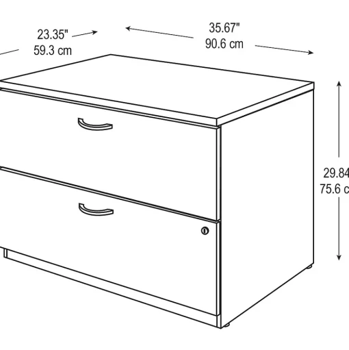 Bush Business Furniture File Cabinets<Westfield 36W 2 Drawer Lateral File Cabinet, /Graphite Gray (WC24454C)