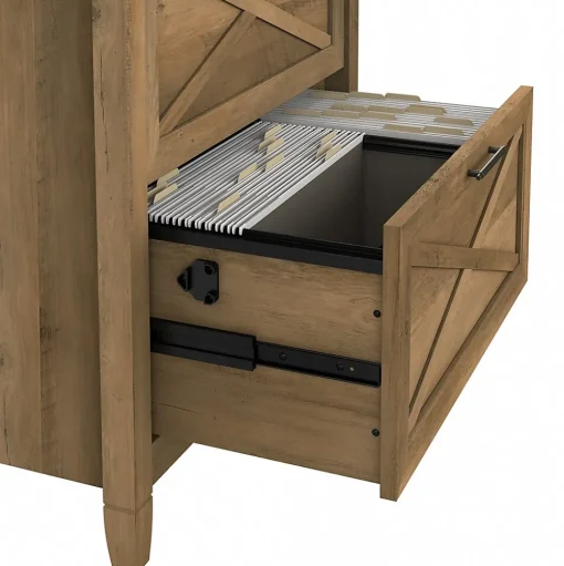 Bush Furniture File Cabinets<Key West 2-Drawer Lateral File Cabinet, Letter/Legal, Reclaimed Pine, 30" (KWF130RCP-03)