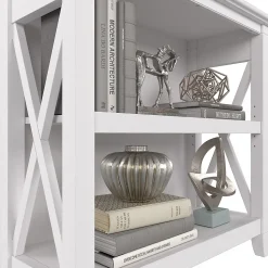 Bush Furniture Bookcases<Key West 30"H 2-Shelf Bookcase with Adjustable Shelf, Pure White Oak (KWB124WT-03)