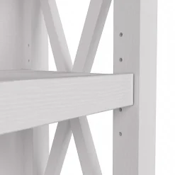 Bush Furniture Bookcases<Key West 30"H 2-Shelf Bookcase with Adjustable Shelf, Pure White Oak (KWB124WT-03)