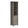 Bush Furniture Bookcases<Knoxville 72"H 5-Shelf Bookcase with Door, Restored Gray (CGB118RTG-03)