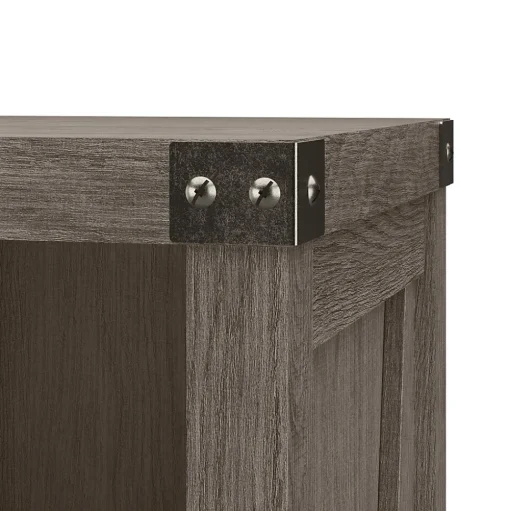Bush Furniture Bookcases<Knoxville 72"H 5-Shelf Bookcase with Door, Restored Gray (CGB118RTG-03)