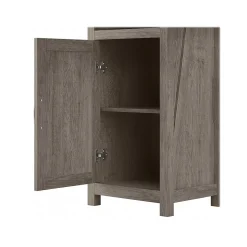 Bush Furniture Bookcases<Knoxville 72"H 5-Shelf Bookcase with Door, Restored Gray (CGB118RTG-03)
