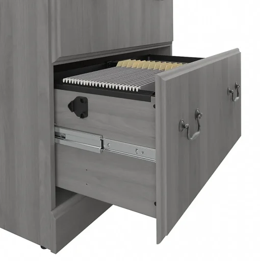 Bush Furniture File Cabinets<Saratoga 2-Drawer Lateral File Cabinet, Locking, Modern Gray (EX45854-03)