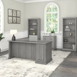 Bush Furniture File Cabinets<Saratoga 2-Drawer Lateral File Cabinet, Locking, Modern Gray (EX45854-03)