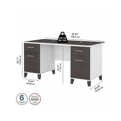 Bush Furniture Computer Desks<Somerset 60" Computer Desk, (WC81028K)