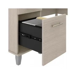 Bush Furniture L-Desks<Somerset 60"W L Shaped Desk with Storage, (WC81130K)