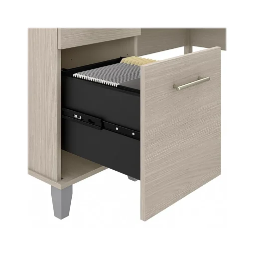 Bush Furniture L-Desks<Somerset 60"W L Shaped Desk with Storage, (WC81130K)