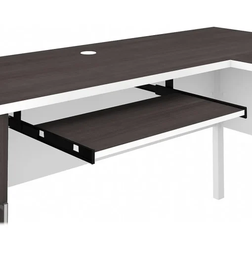 Bush Furniture L-Desks<Somerset 72"W L Shaped Desk with Hutch, (SET001SGWH)