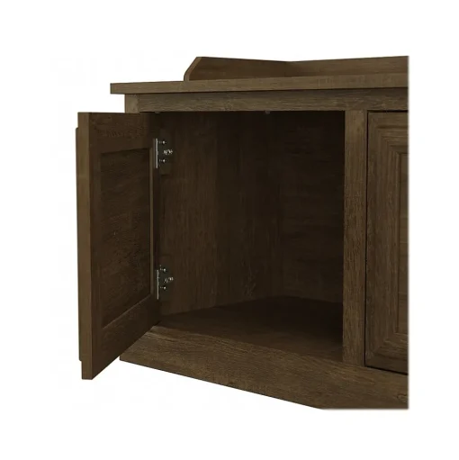 Bush Furniture Storage Cabinets<Woodland 40W Hall Tree and Shoe Storage Bench with Doors, Ash Brown (WDL001ABR)