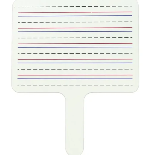 C-Line Dry Erase<Two-Sided Dry Erase Answer Paddle, Lined/Plain, 10" x 8", Pack of 12 (CLI4067012)