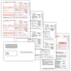ComplyRight Tax Forms<TaxRight 2024 1099-MISC Tax Form Tax Form Set with Envelopes, 4-Part, 25/Pack (SC6103E25)