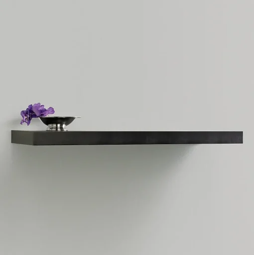 Eden Grove Shelving<Square Edge Single Wall Shelf, 36"W, Black ( 0191402)