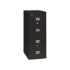 FireKing File Cabinets<Patriot 4-Drawer Vertical File Cabinet, Fire Resistant, Letter/Legal, Black, 25"D (4P1825-CBL)