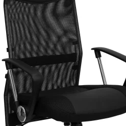 Flash Furniture Office Chairs<Abney Ergonomic Leather and Mesh Swivel High Back Task Office Chair, Black (BT905)