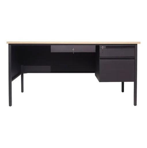 Flash Furniture Office Desks<Cambridge 60"W Single Pedestal Desk, (GCMBLK175WOK)
