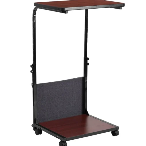 Flash Furniture Standing Desks<Charger 24"W Rectangular Adjustable Standing Computer Desk, Mahogany (MT62881)