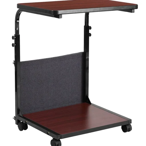 Flash Furniture Standing Desks<Charger 24"W Rectangular Adjustable Standing Computer Desk, Mahogany (MT62881)