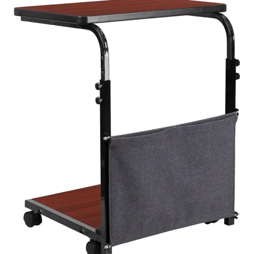 Flash Furniture Standing Desks<Charger 24"W Rectangular Adjustable Standing Computer Desk, Mahogany (MT62881)