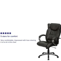 Flash Furniture Office Chairs<Hansel Ergonomic LeatherSoft Swivel High Back Executive Office Chair, Espresso Brown (BT9088BRN)