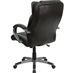 Flash Furniture Office Chairs<Hansel Ergonomic LeatherSoft Swivel High Back Executive Office Chair, Espresso Brown (BT9088BRN)