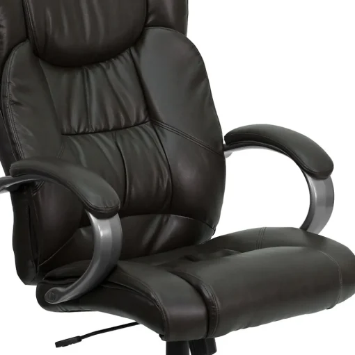Flash Furniture Office Chairs<Hansel Ergonomic LeatherSoft Swivel High Back Executive Office Chair, Espresso Brown (BT9088BRN)