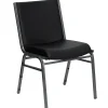 Flash Furniture Folding & Stacking<HERCULES Series Vinyl Stack Chair, Black (XU60153BKVYL)