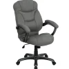 Flash Furniture Office Chairs<Jessie Ergonomic Microfiber Swivel High Back Executive Office Chair, Gray (GO725GY)