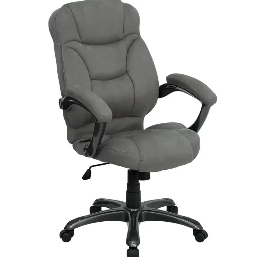 Flash Furniture Office Chairs<Jessie Ergonomic Microfiber Swivel High Back Executive Office Chair, Gray (GO725GY)