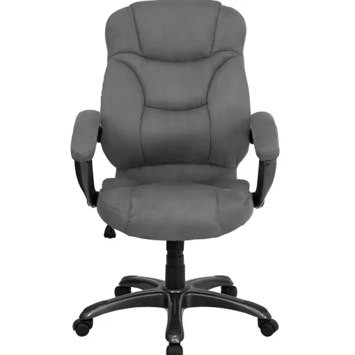 Flash Furniture Office Chairs<Jessie Ergonomic Microfiber Swivel High Back Executive Office Chair, Gray (GO725GY)