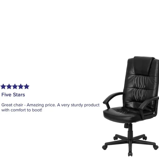 Flash Furniture Office Chairs<Nora LeatherSoft Swivel High Back Executive Office Chair, Black (GO7102)