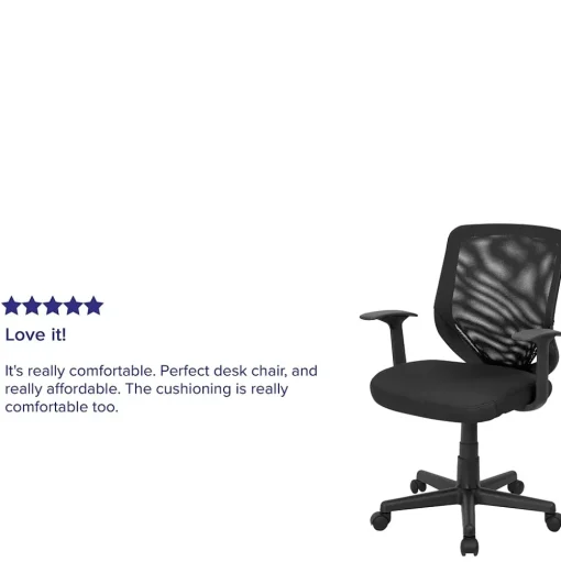 Flash Furniture Office Chairs<Norris Ergonomic Mesh Swivel Mid-Back Tapered Back Task Office Chair, Black (LFW95ABK)