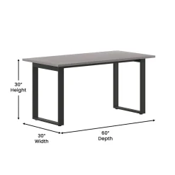 Flash Furniture Conference Room Tables<Redmond 60"W x 30"D Conference Table, Laminate, Gray Oak (MTM6030LTGRYUBF)