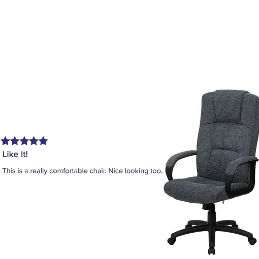 Flash Furniture Office Chairs<Rochelle Fabric Swivel High Back Executive Office Chair, Gray (BT9022BK)
