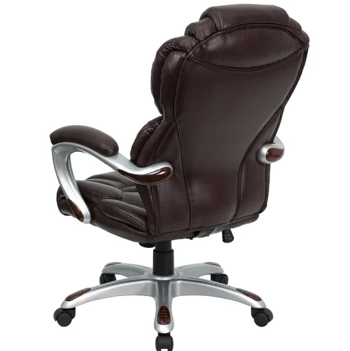 Flash Furniture Office Chairs<Stella Ergonomic LeatherSoft Swivel High Back Executive Office Chair, Brown (GO901BN)