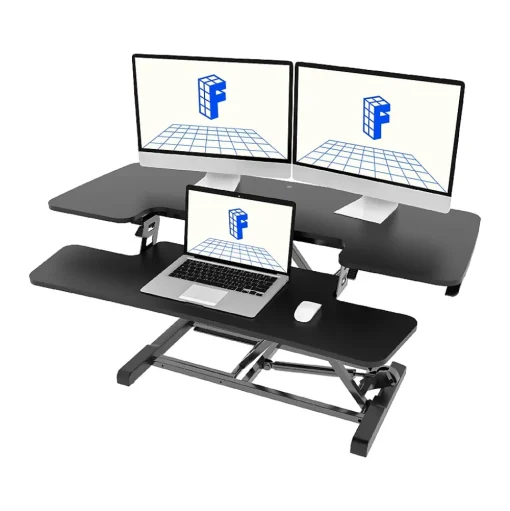 FlexiSpot Standing Desks<M7 Series 40"W Manual Rectangular Adjustable Standing Desk Converter, Black (M7-E-40B)